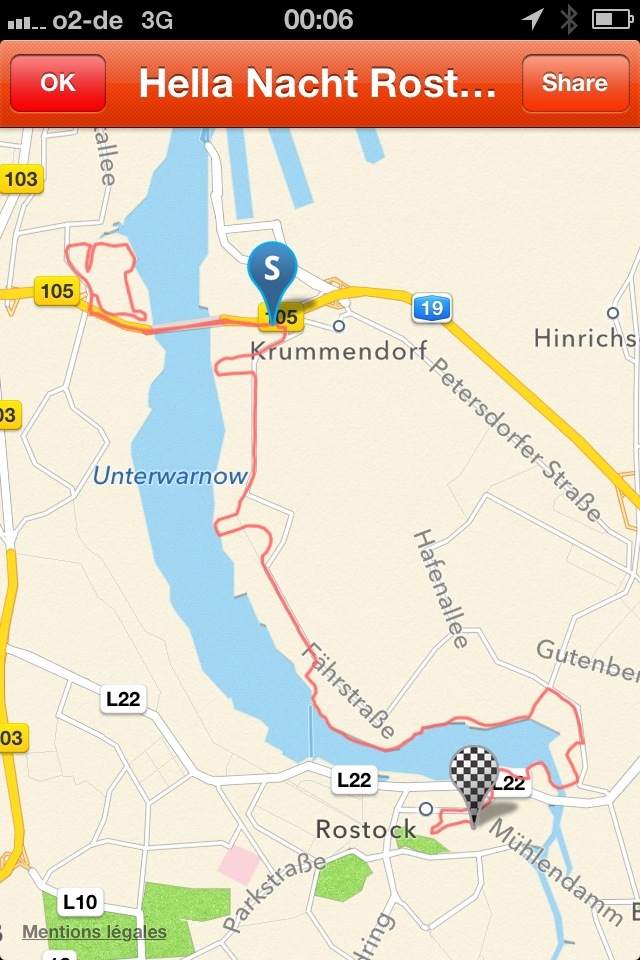 Parcours de long de l'Elbe