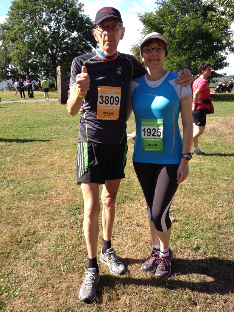 Avant le départ, sous un chaud soleil.