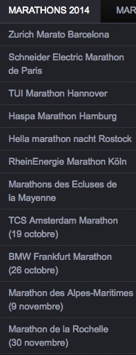 Mon programme d'ici la fin d'année comprend  4 marathons